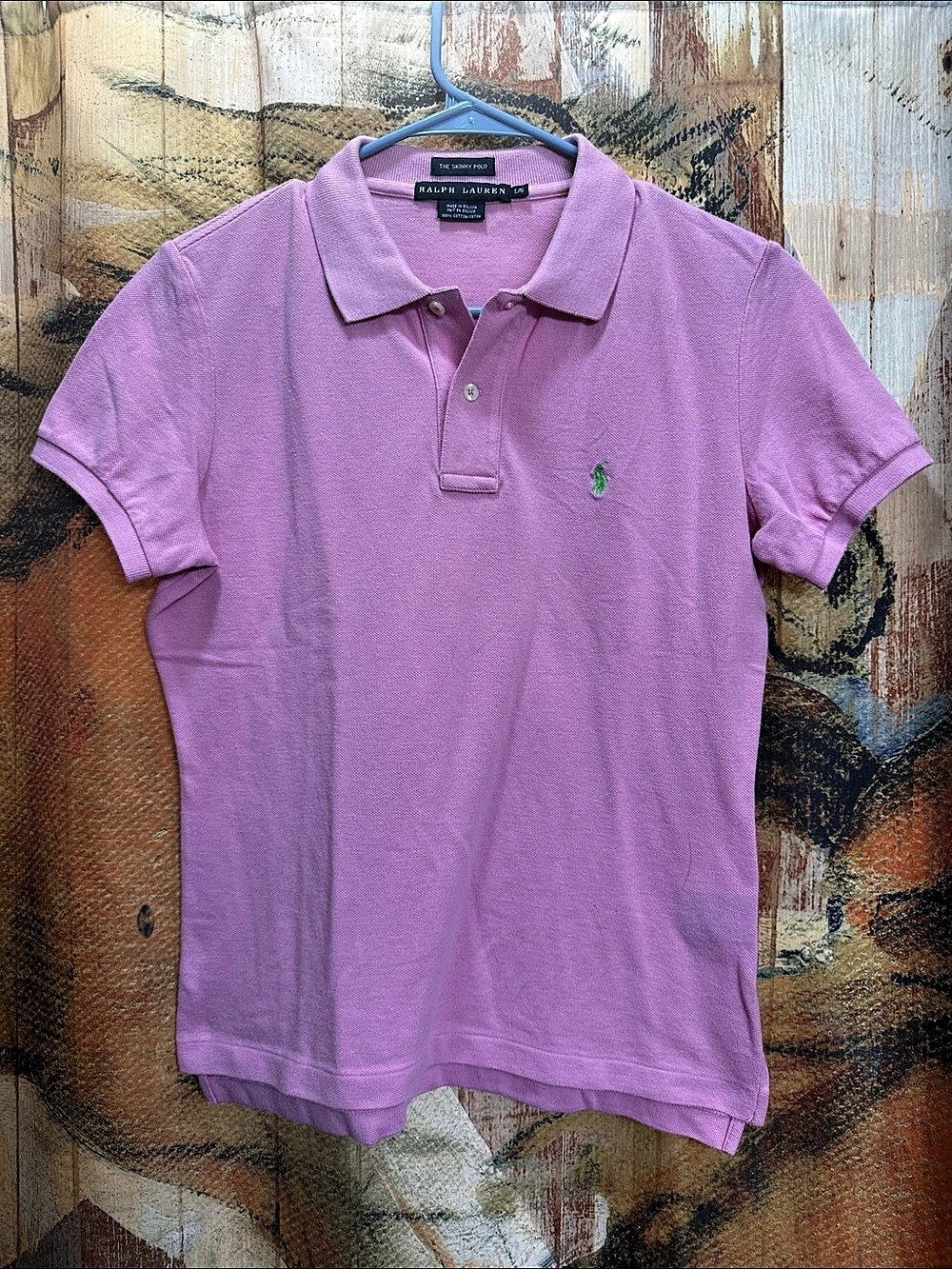 Ralph Lauren The Skinny Polo Pink Cotton Polo Size Large